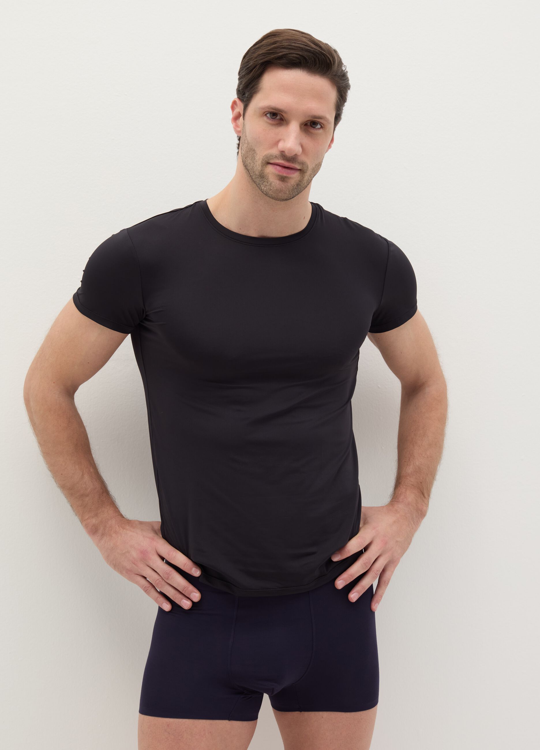 Two-pair pack midi boxer shorts in stretch modal