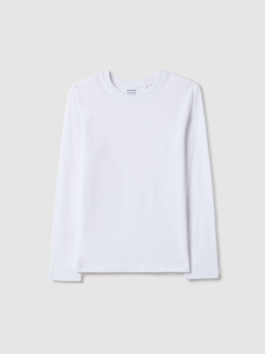 T-shirt in puro cotone bianca regular fit per ragazzo_3