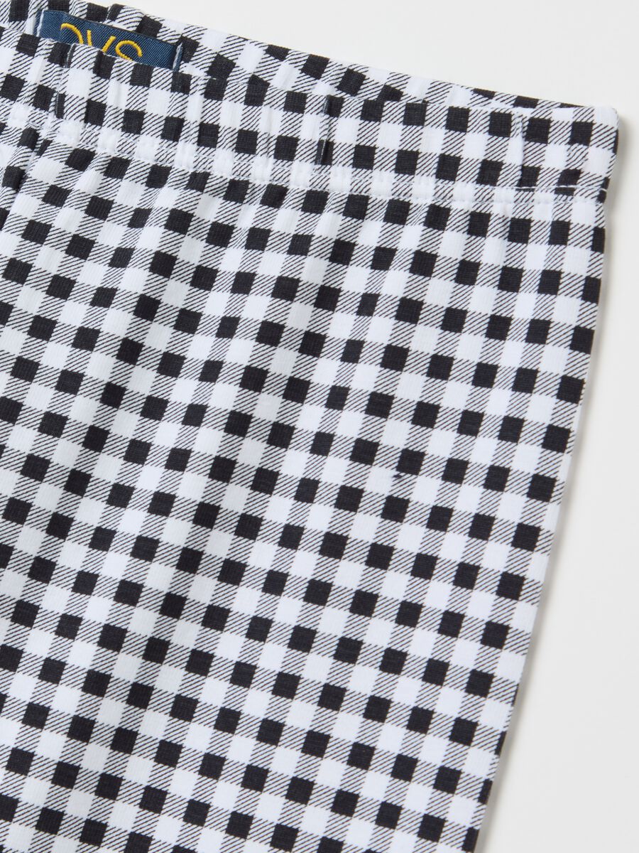 Three-quarter leggings in stretch cotton_2