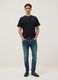 Skinny fit blue stretch cotton jeans_0