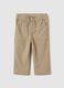 Beige Regular Fit Baby Trousers_0