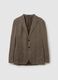 Regular fit brown checked blazer with buttons_4