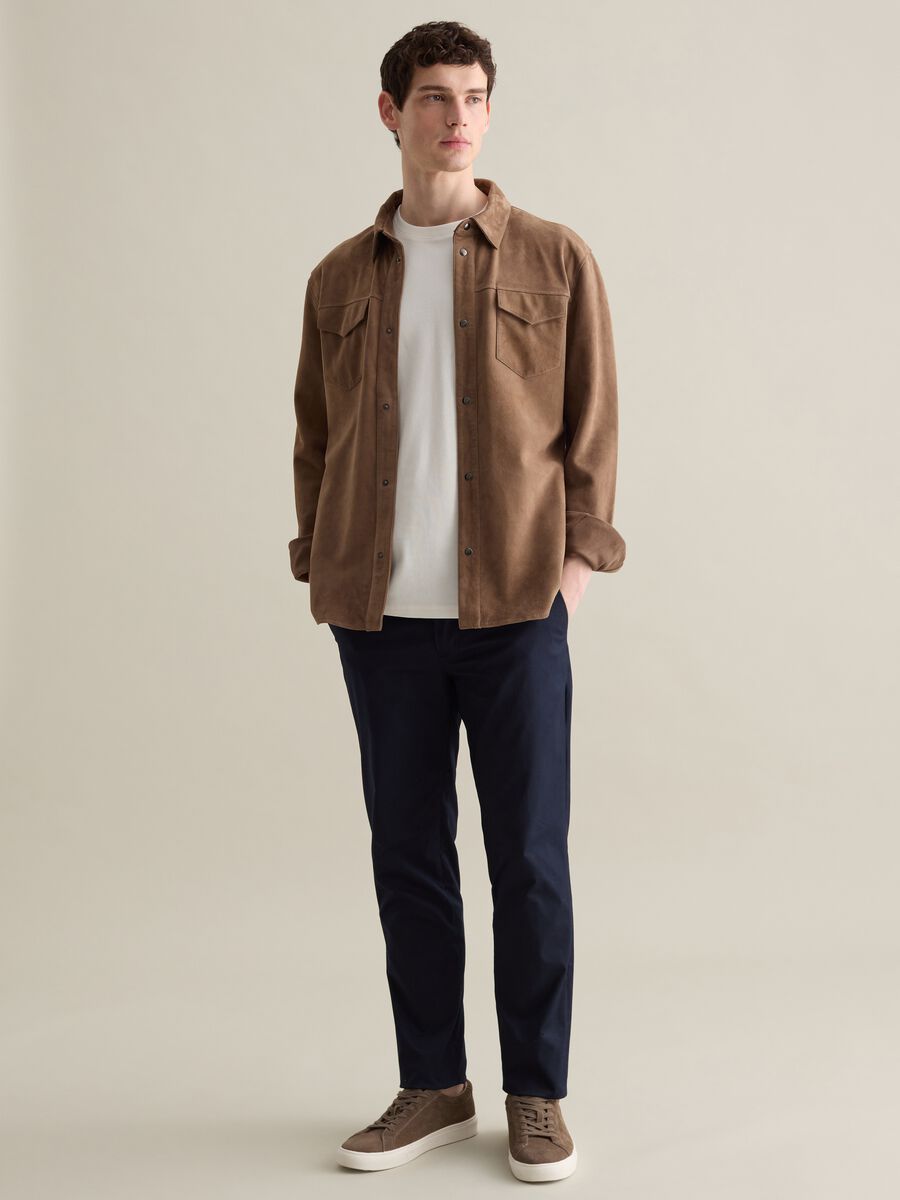 Shacket in suede leather_1