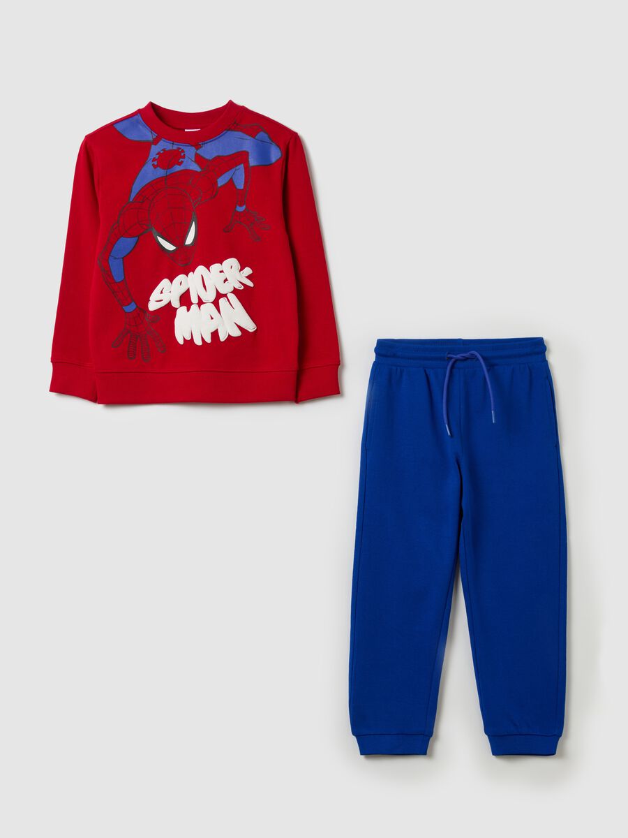Fleece jogging set with Spider-Man print_0