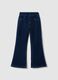 Girls' blue stretch cotton flare fit jeggings_0