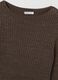 Brown Ribbed Jumper with Metallic Fibres_1