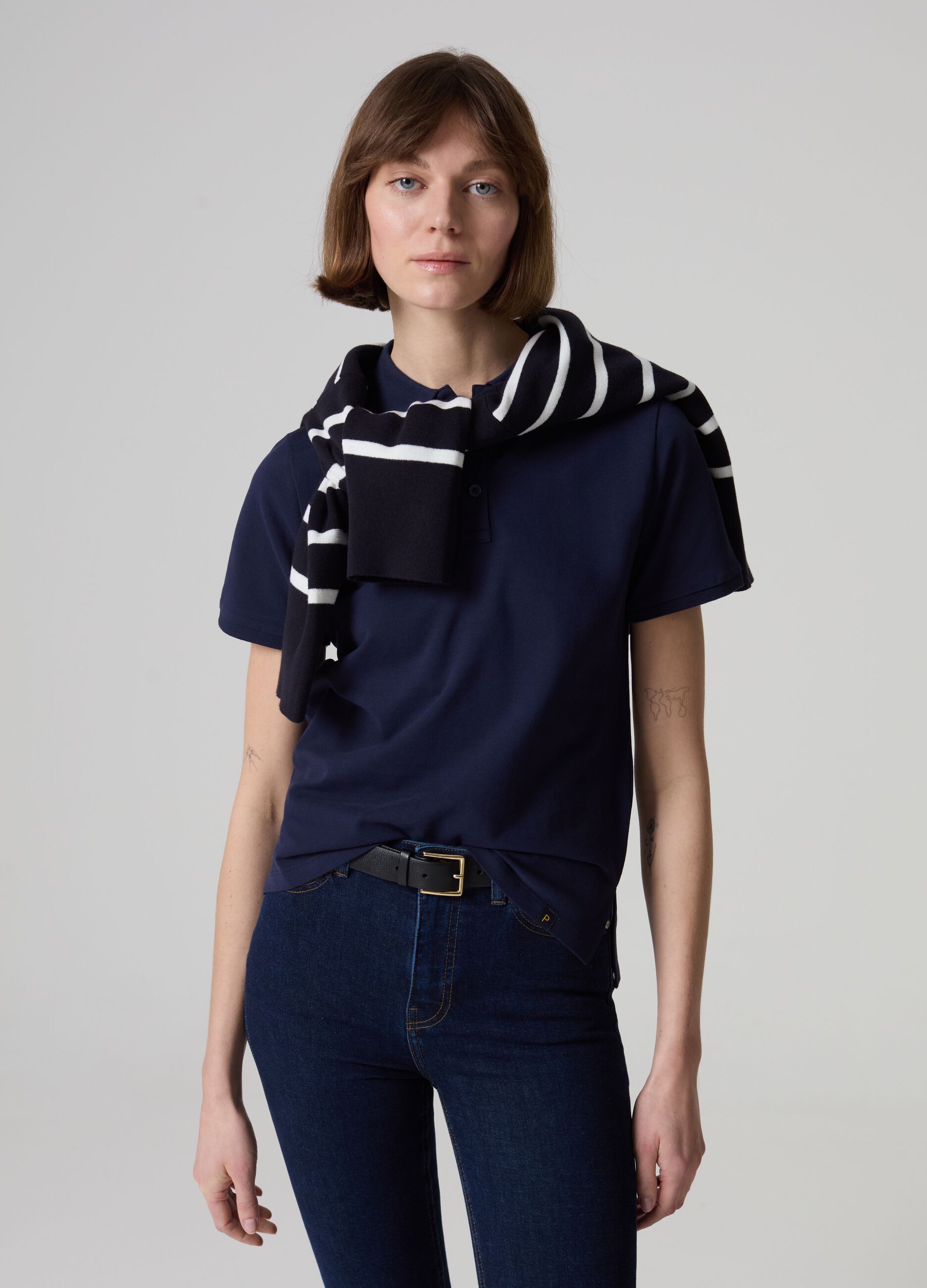 Cotton pique polo shirt