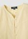 Beige pure cotton regular fit shirt with buttons and rounded collar_5