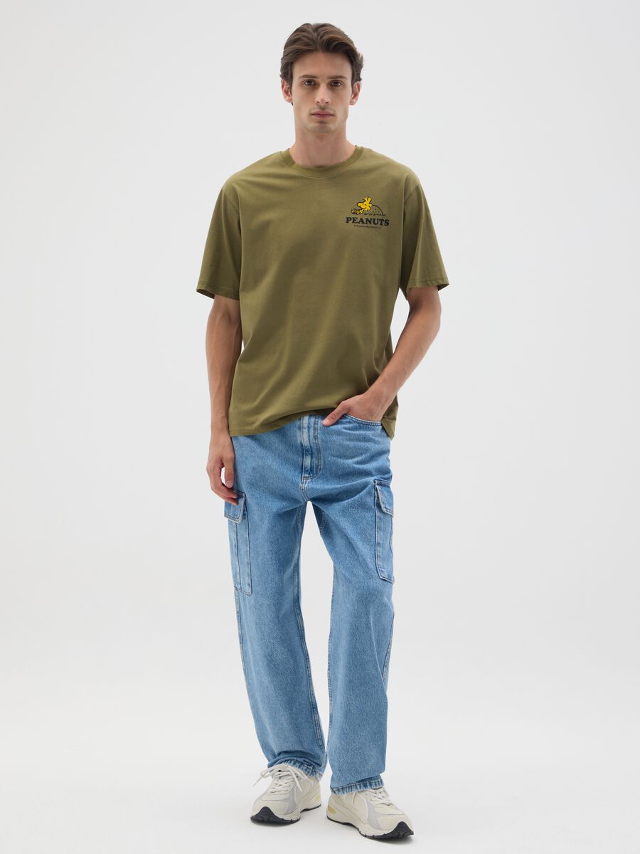 Regular fit green pure cotton t-shirt_1