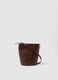 Brown bucket bag with adjustable shoulder strap_0
