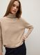 Beige Pure Wool Roll Neck Jumper Regular Fit_3