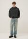 Felpa grigia in misto cotone oversize fit con stampa Dragonball_1