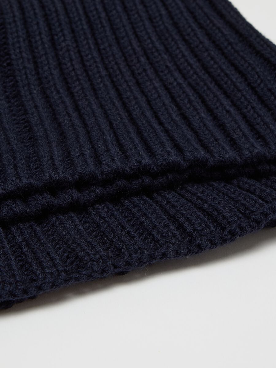 Ribbed knit neck warmer_1
