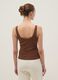 Brown fitted stretch-cotton vest top_3