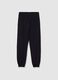 Black jogger trousers for boys in pure cotton regular fit_4