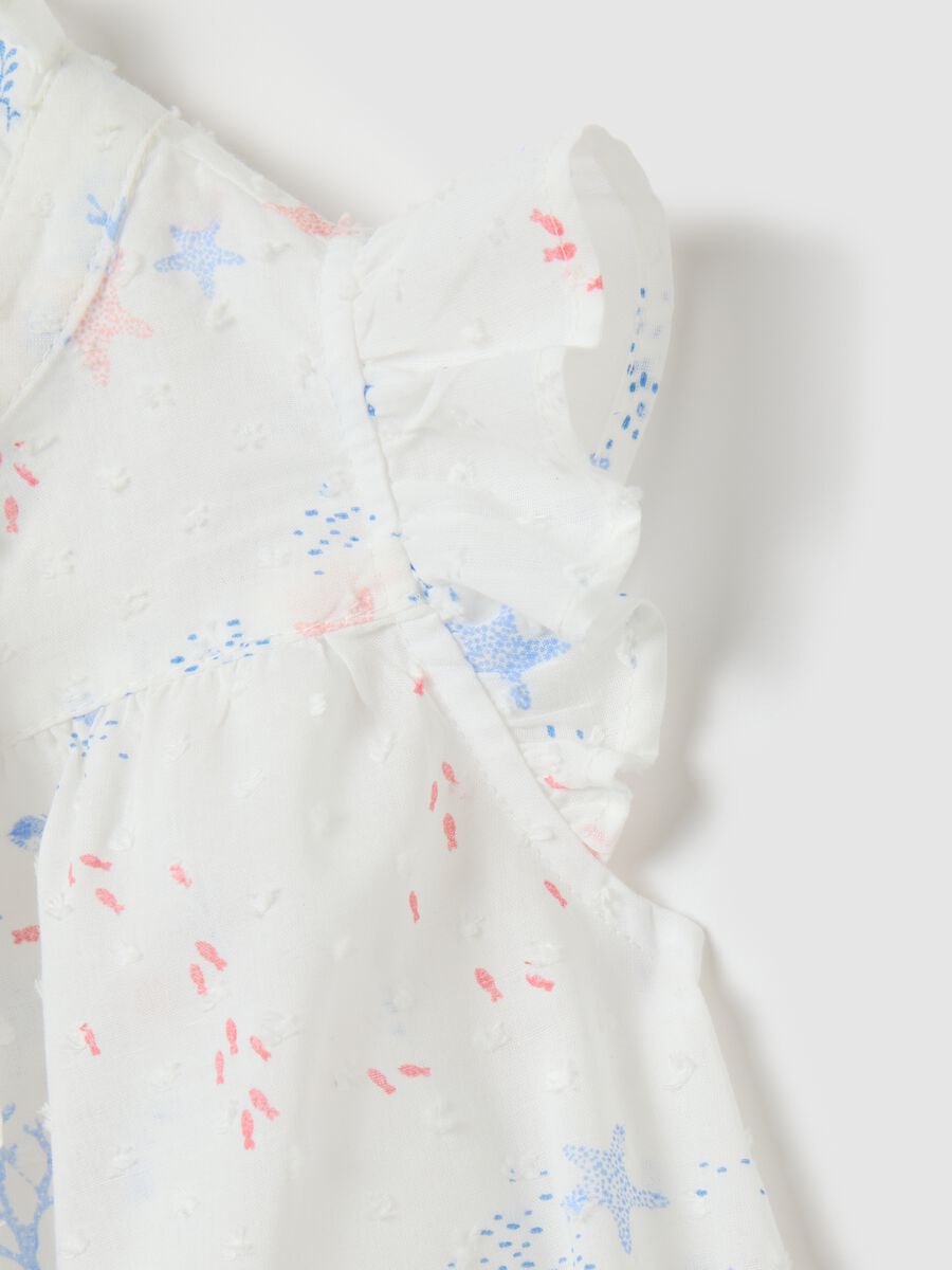 Multicolour cotton girls blouse with floral print and regular fit_3