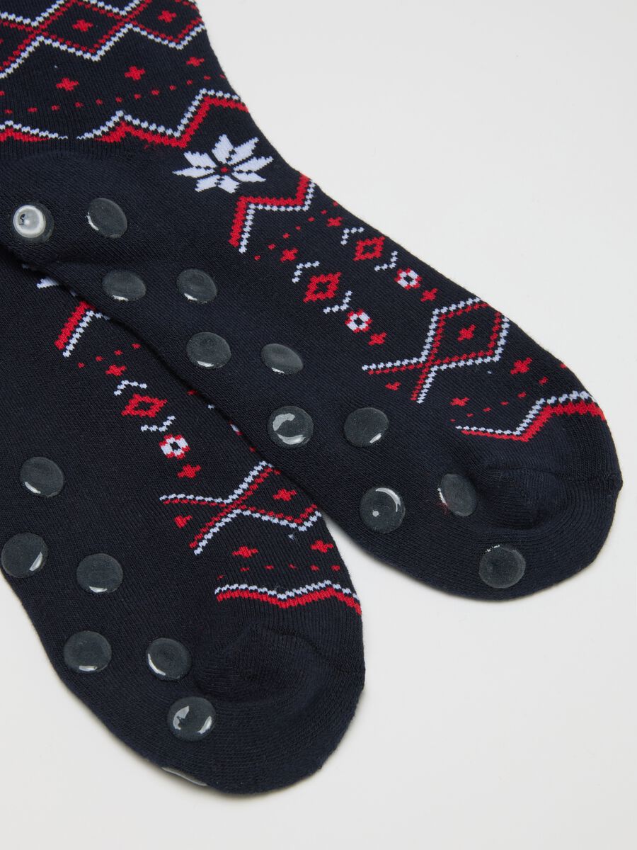 Multicolor Cotton Blend Christmas Stockings_2