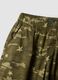 Green pure cotton wide-leg trousers with camo print_1