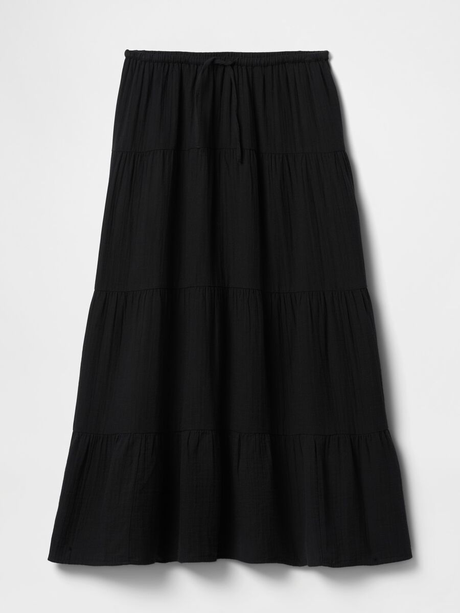 Black summer set with top and long skirt_3