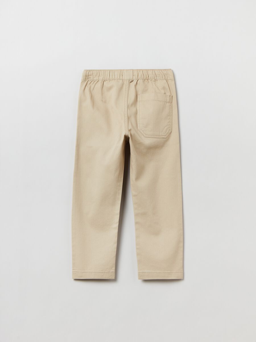 Cotton joggers with drawstring_1