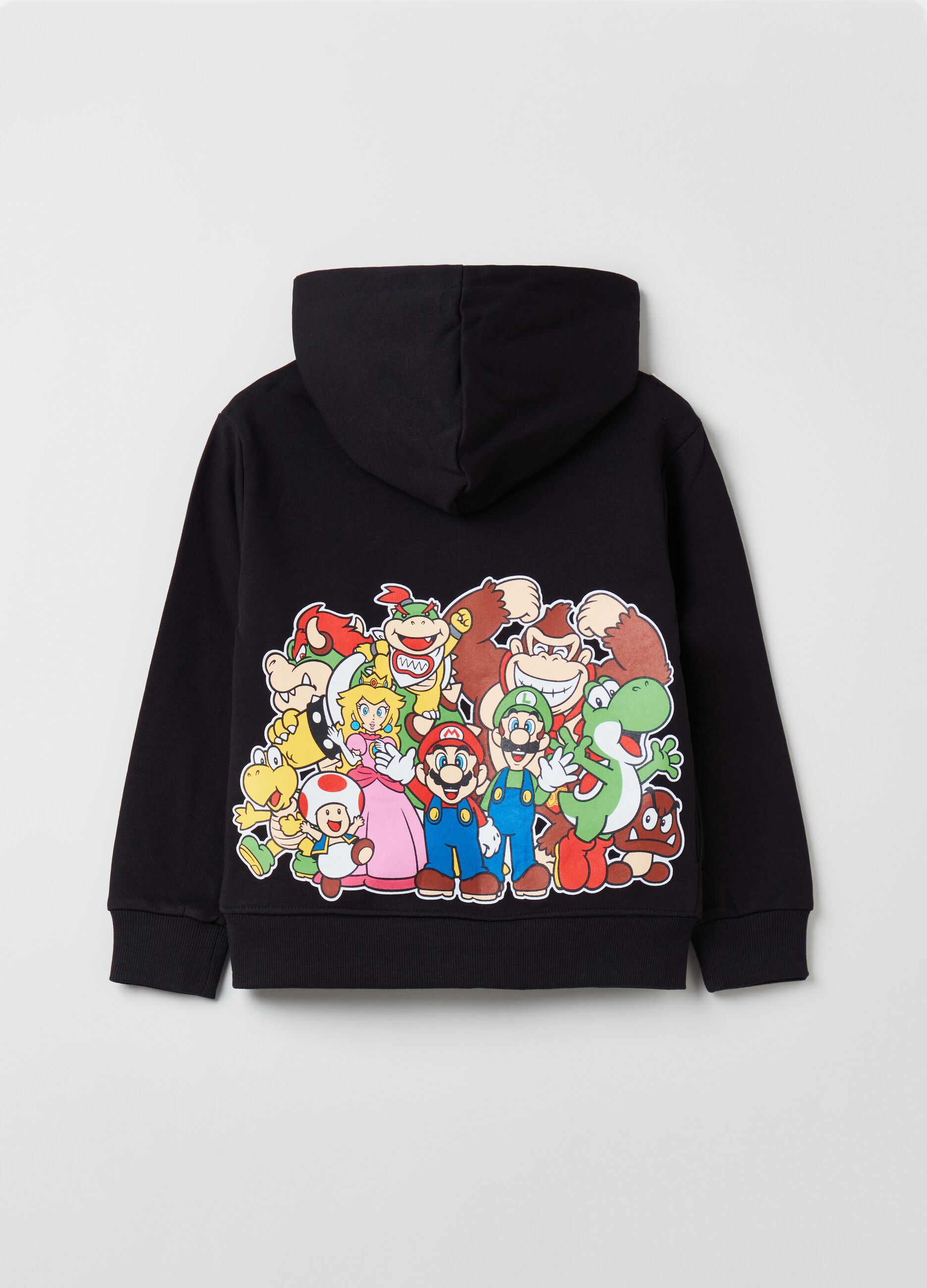 Full zip con cappuccio stampa Super Mario Nero OVS KIDS da Bambino OVS