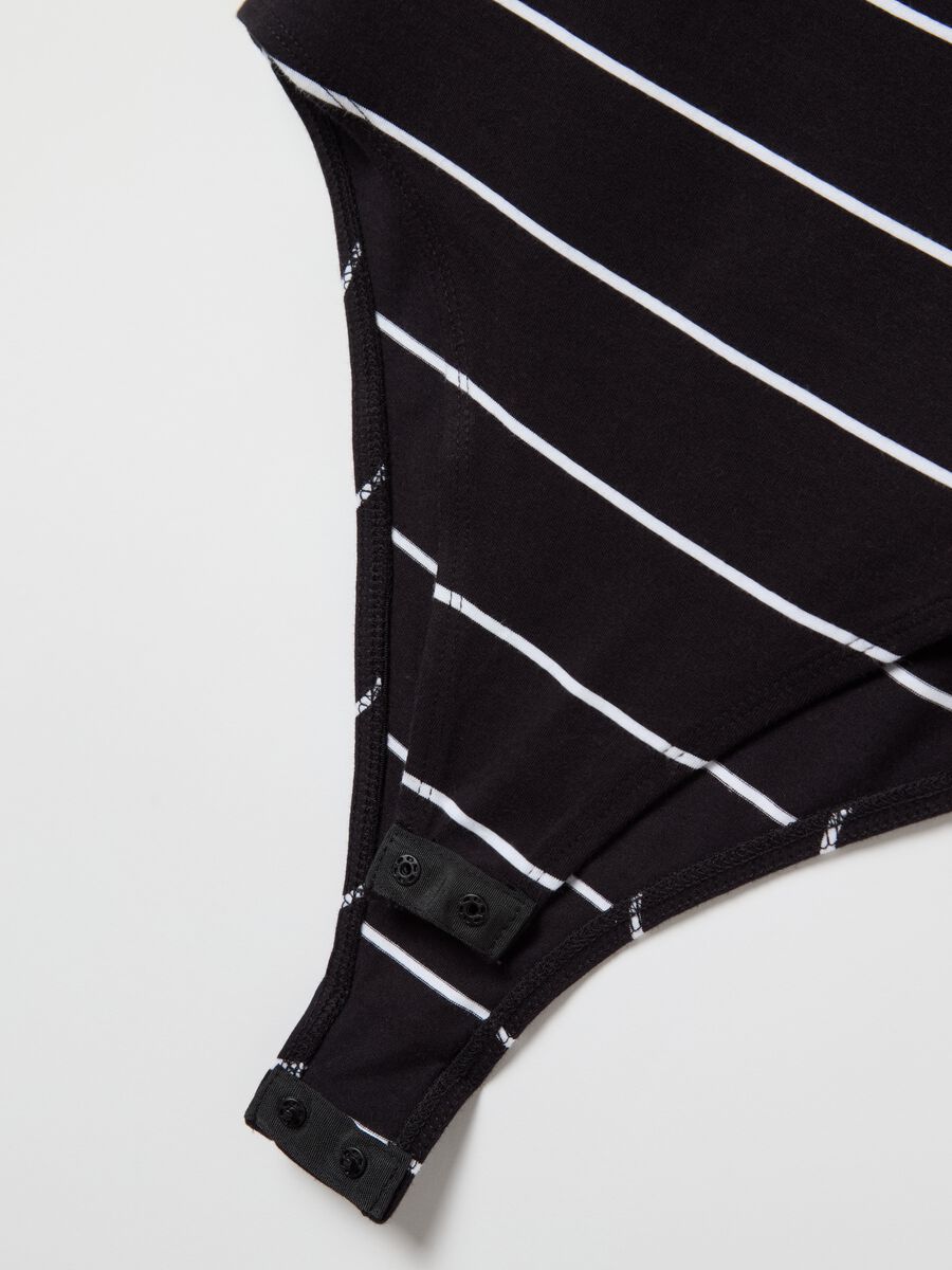 Striped bodysuit with short sleeves_5