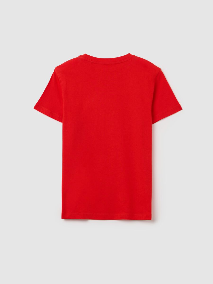 Red organic cotton T-shirt_1