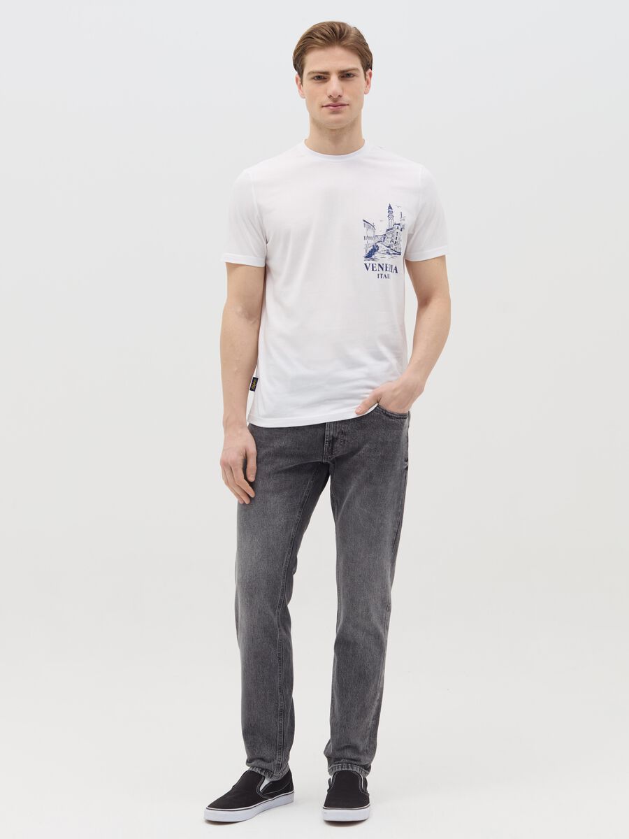 Cotton T-shirt with "Venezia" print_1