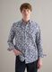 Multicolour pure cotton shirt with regular fit and floral pattern_0
