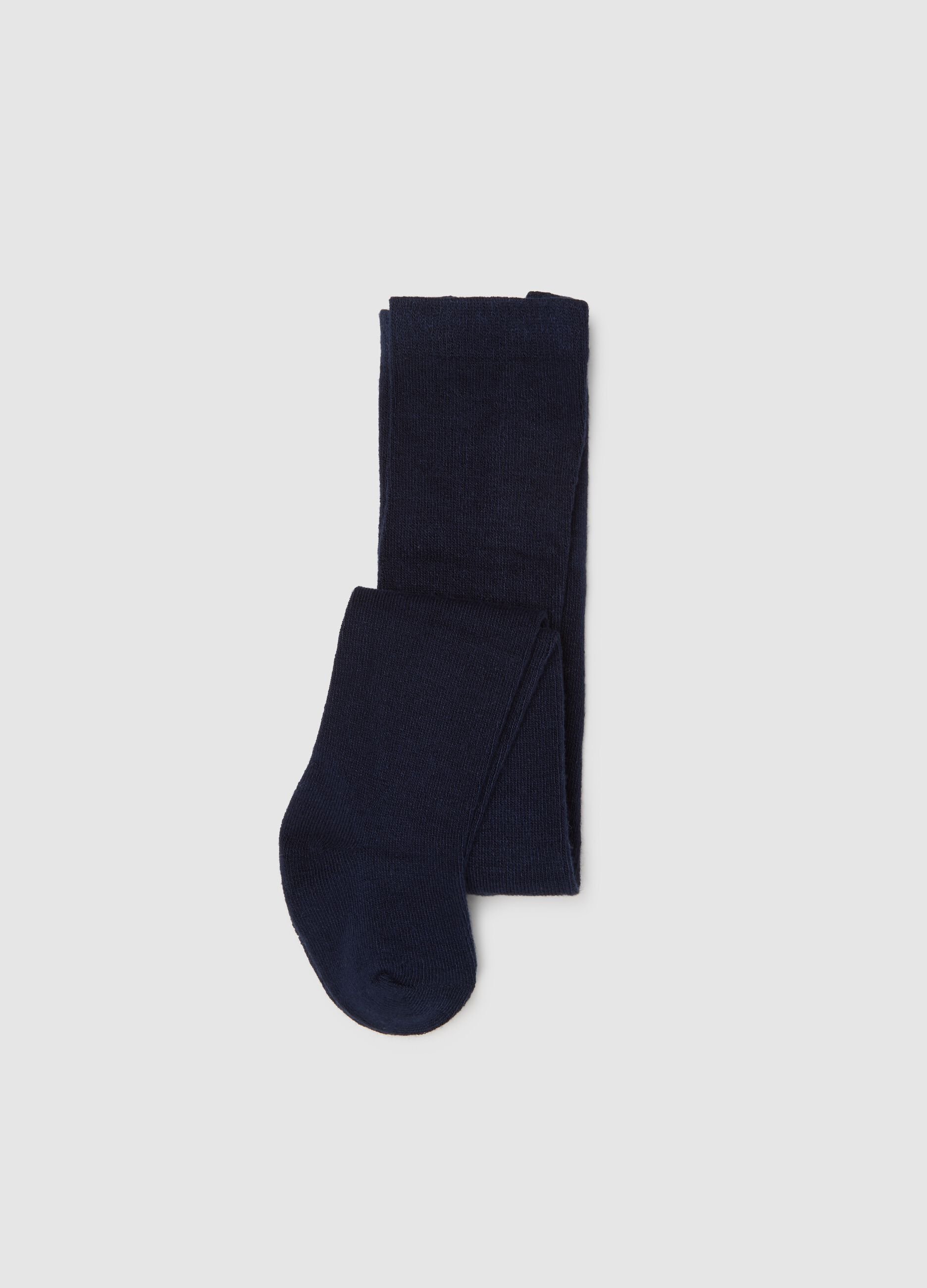 Stretch Bamboo Blue Tights for Girls