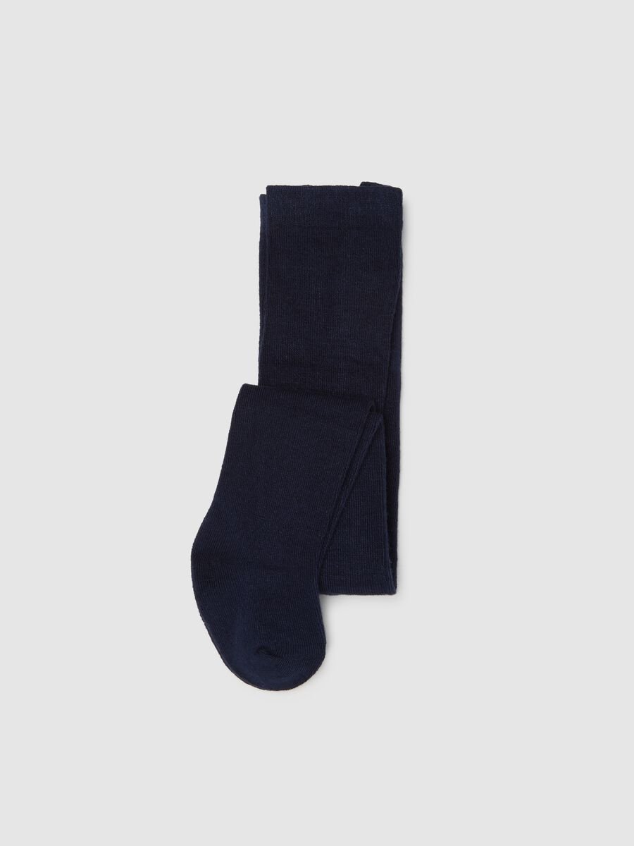 Stretch Bamboo Blue Tights for Girls_0