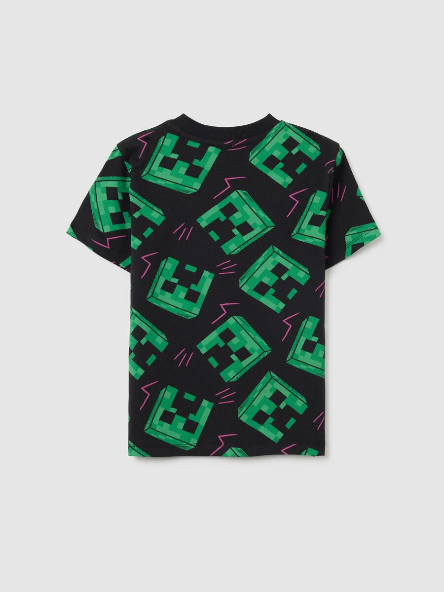 Children's pure cotton multi-coloured regular fit t-shirt with Minecraft print_1
