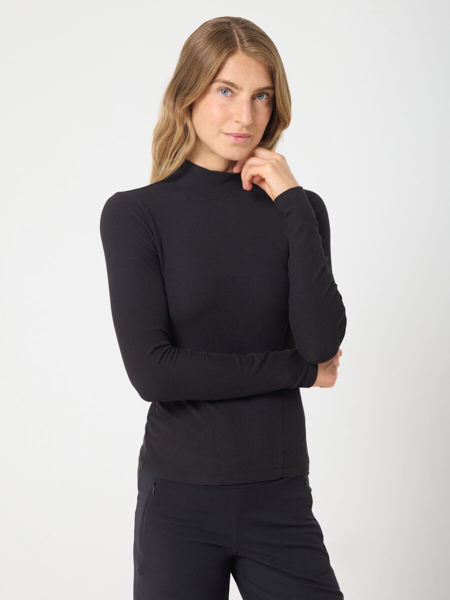 Long Sleeve Mock Neck T-Shirt ALTAVIA STUDIO_1