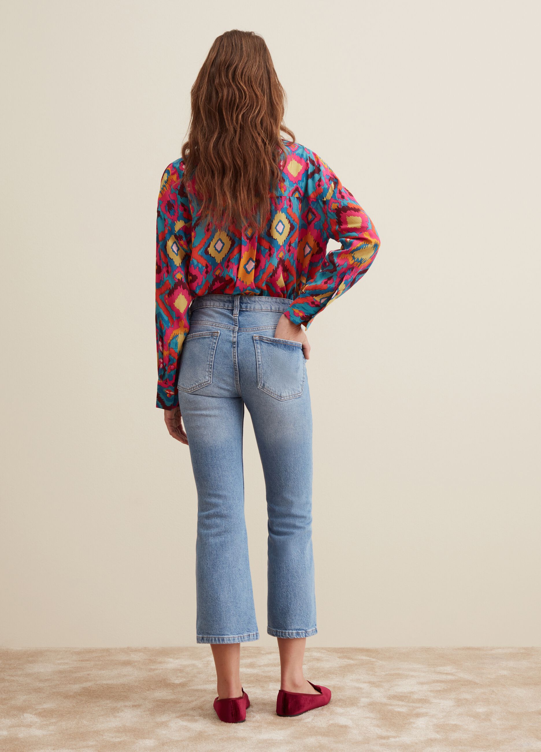 Jeans cropped flare fit_2