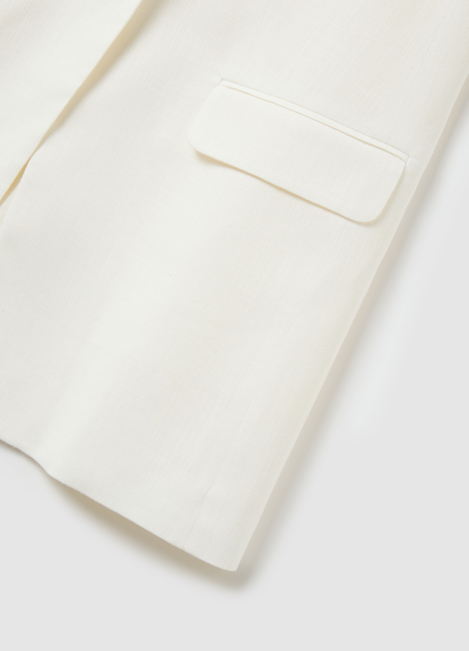 Gilet da donna in cotone e viscosa bianco regular fit