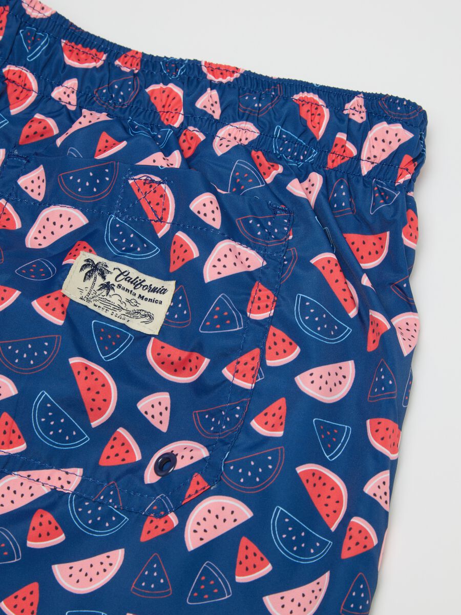 Men's multicolour regular fit swim trunks_1