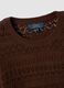 Brown pure cotton regular fit knitted shirt_5