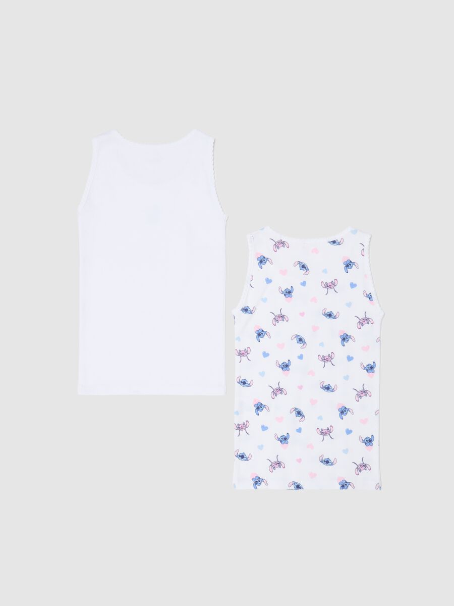 Two-pack vests with bow and Angie & Stitch print_1