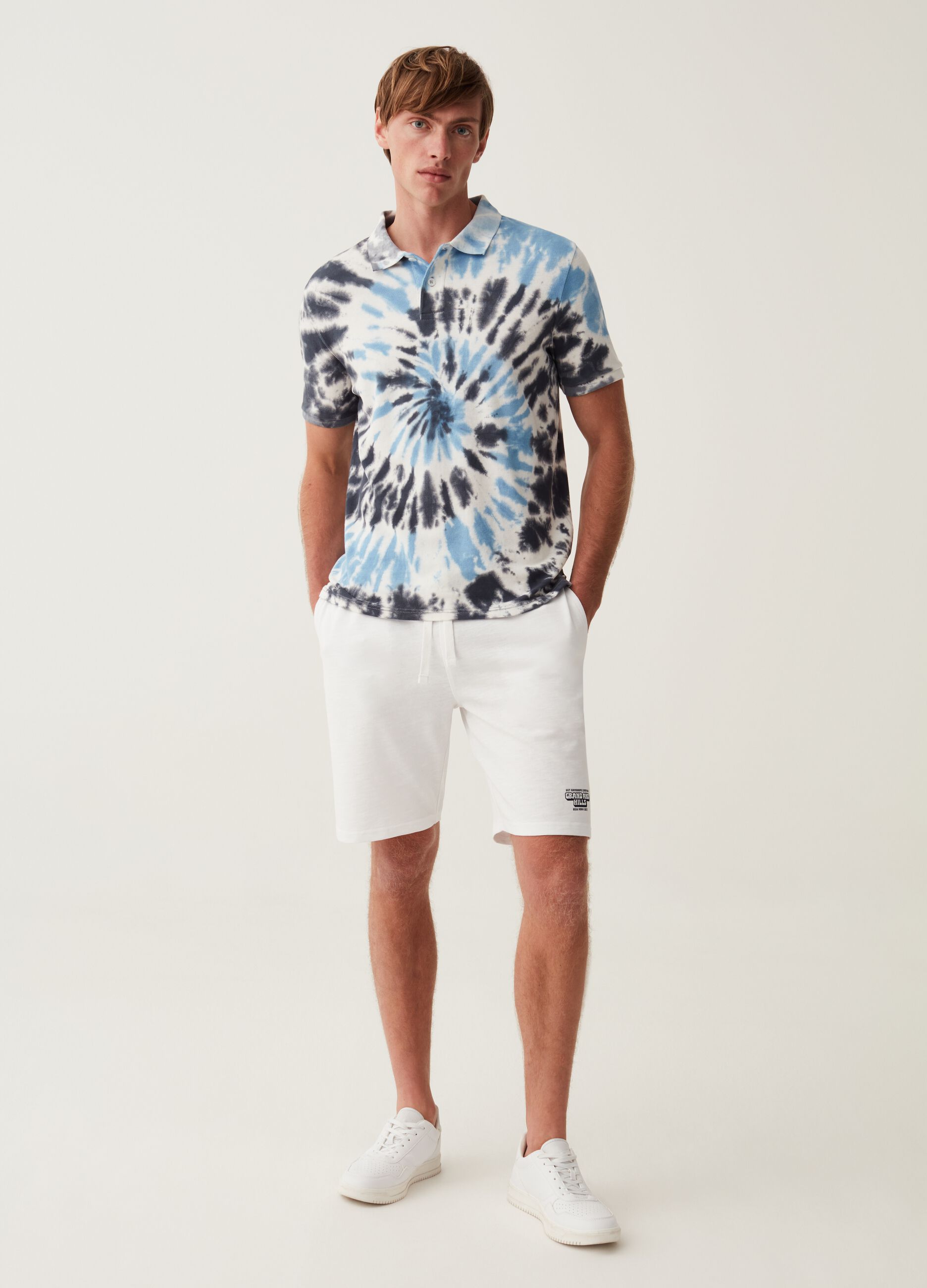 Bermuda jogger in felpa stampa Grand&Hills_0