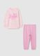 Girls' Pink Cotton Pyjamas Regular Fit_0