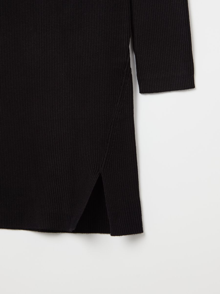 Vestito corto a costine_5