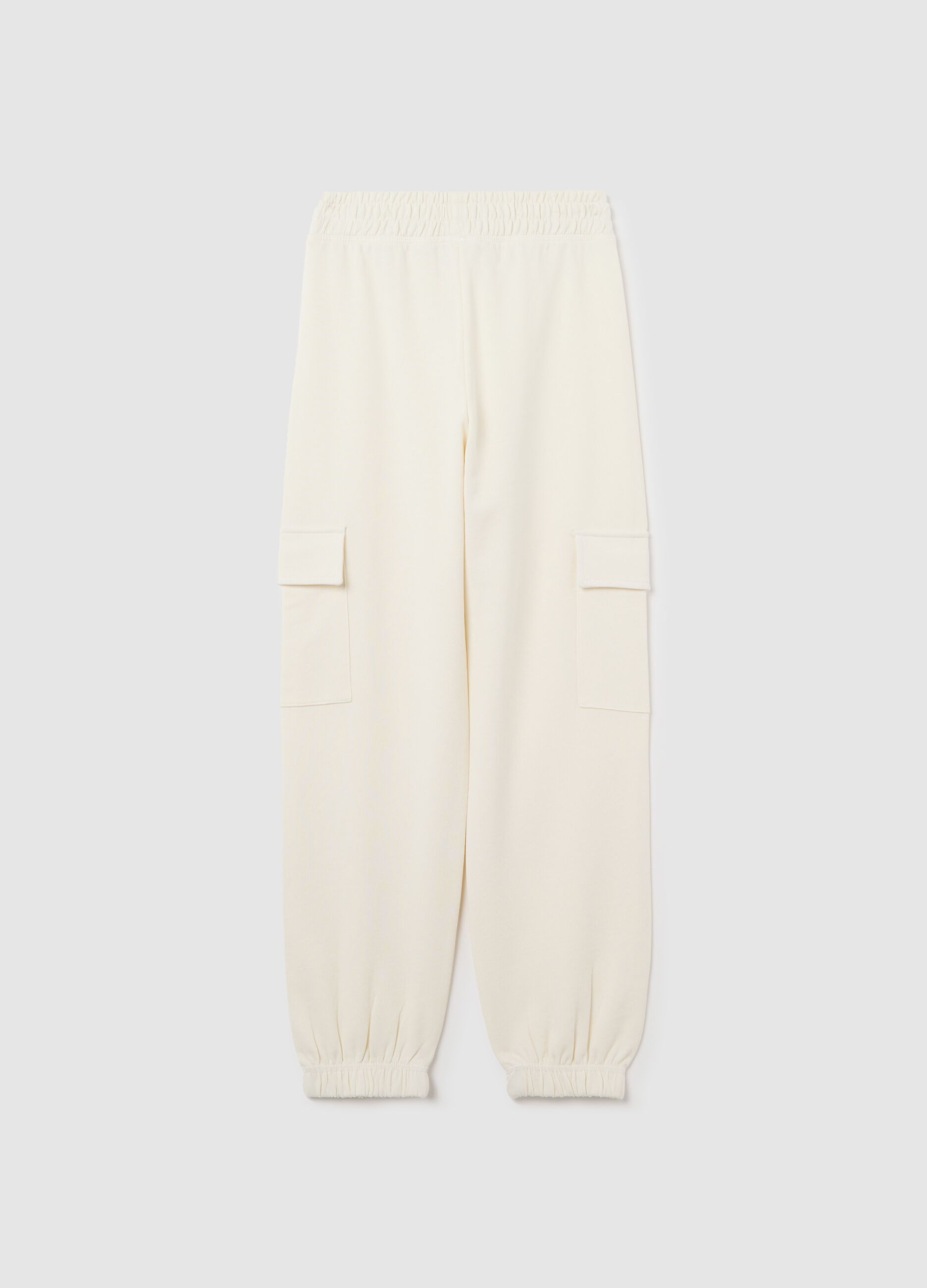 Cargo joggers with elasticated trims