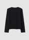 T-shirt nera in jersey di puro cotone a maniche lunghe regular fit_2