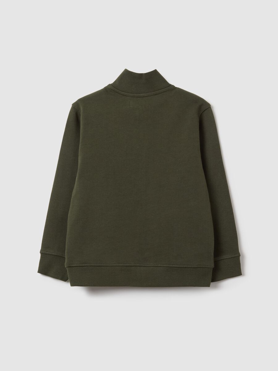 Full-zip sweatshirt in solid colour French terry_1