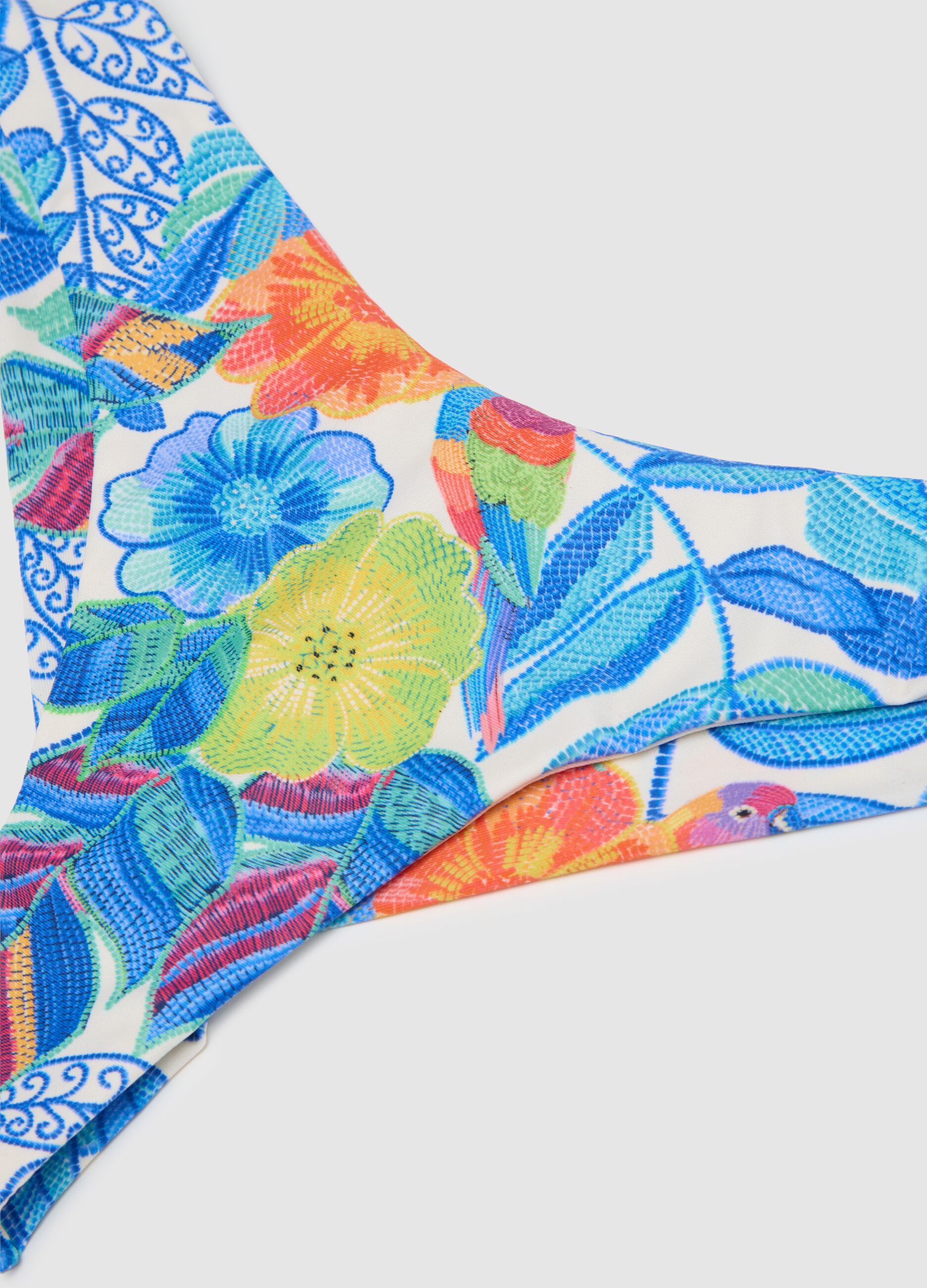 Brasiliano bikini a vita bassa da donna in misto elasticizzato multicolor