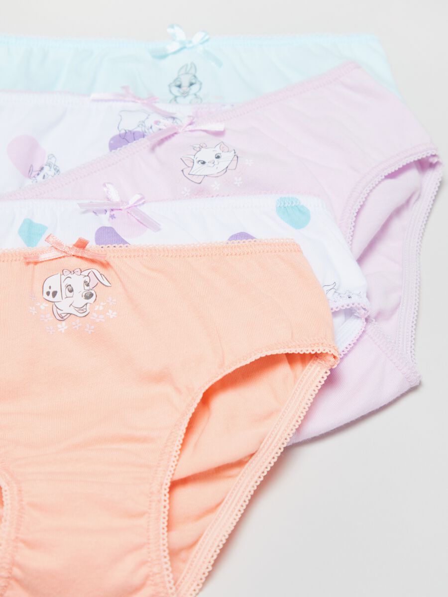 Set cinque slip in cotone con fiocchetto _2