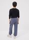 Grey organic cotton jogger trousers for boys, relaxed fit_1