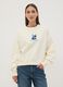 Beige pure cotton sweatshirt with Stitch print_0