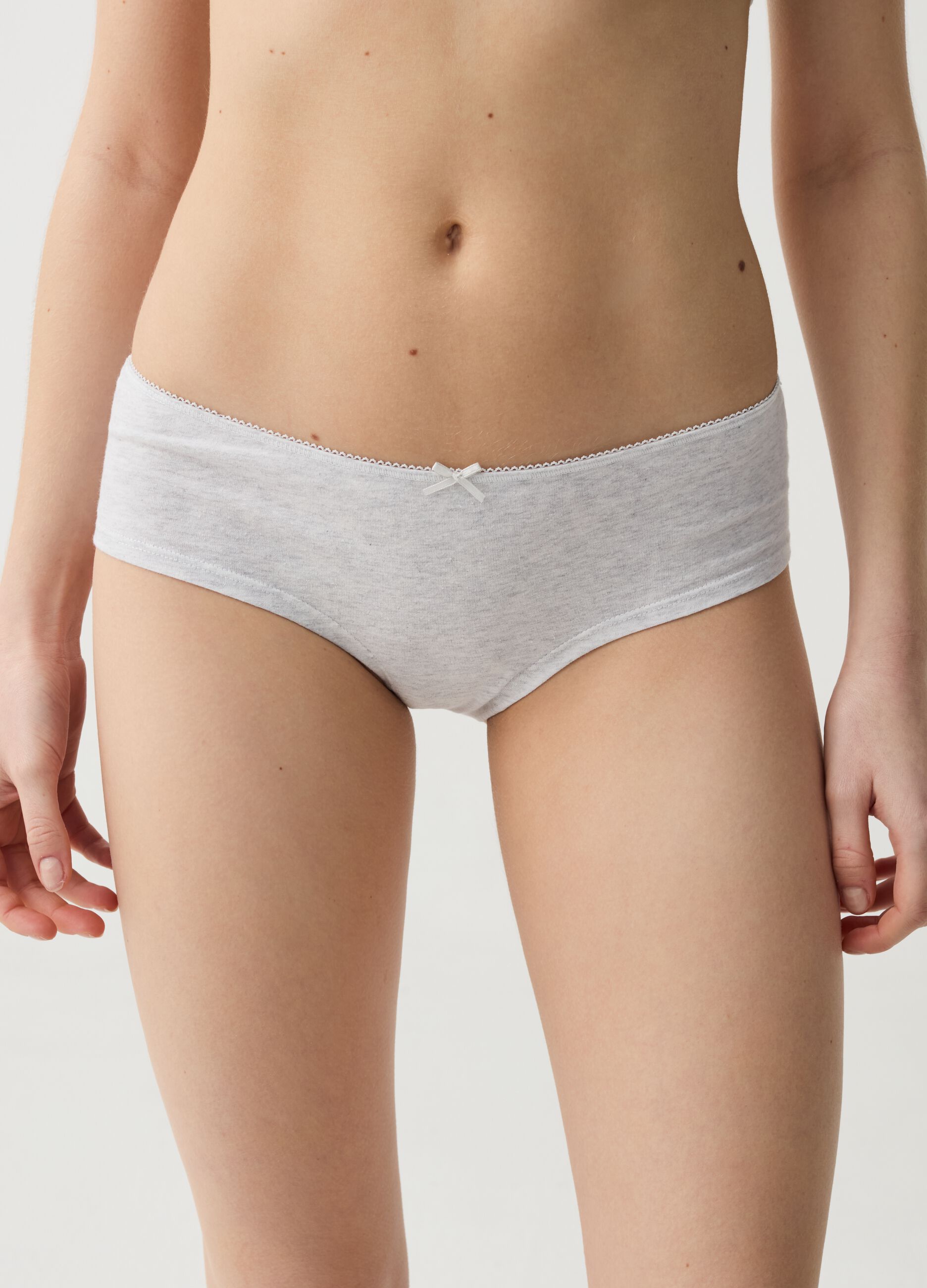 Five-pack French knickers with bow