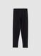 Leggings neri in cotone organico elasticizzato skinny fit per ragazza_0